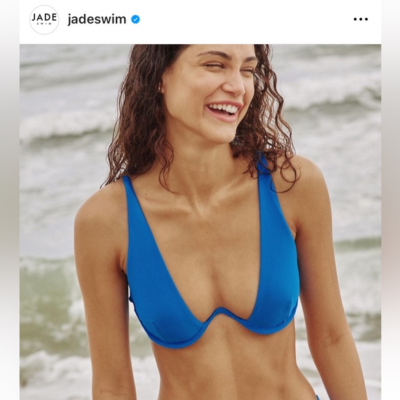 NWT JADE Swim Paloma Top Citrus Sheen - Picture 2 of 2